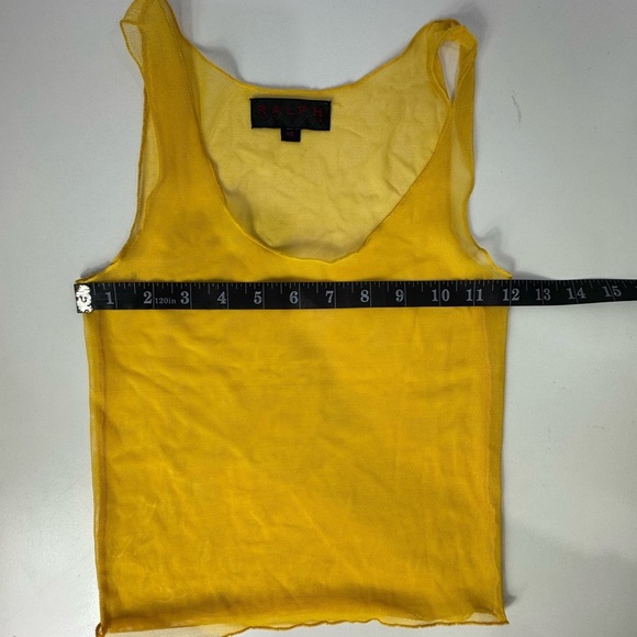 2 piece Swim Coverup Vibrant Yellow Tank with Sheer Patterned Pants - Picture 10 of 10